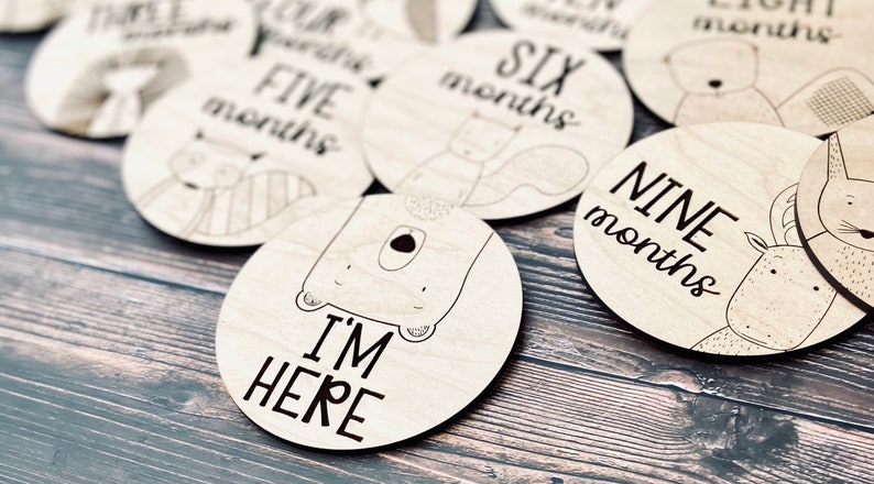 Cute Animal Milestone Tile Set of 15