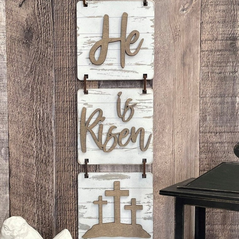 Farmhouse Tile Sign - HE IS RISEN