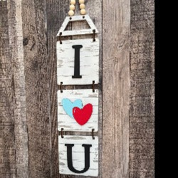 Farmhouse Tile Sign - I Love U