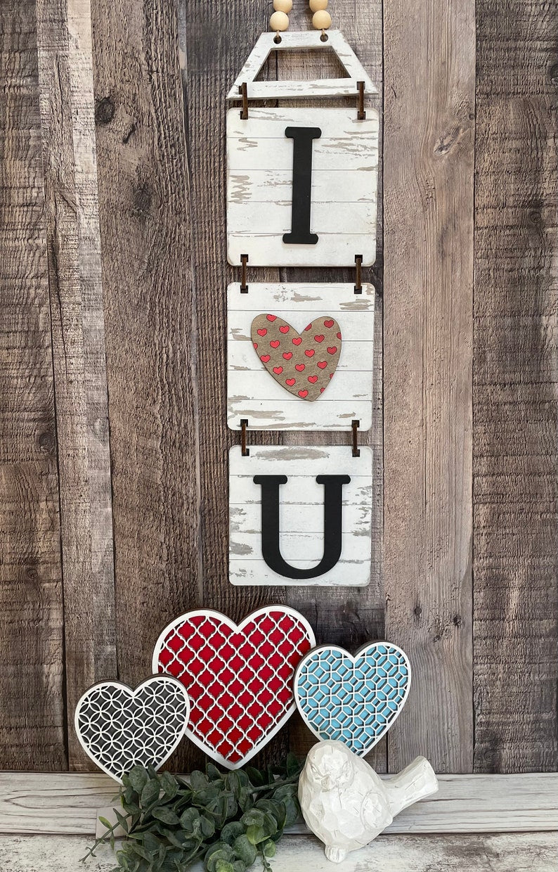 Farmhouse Tile Sign - I Love U