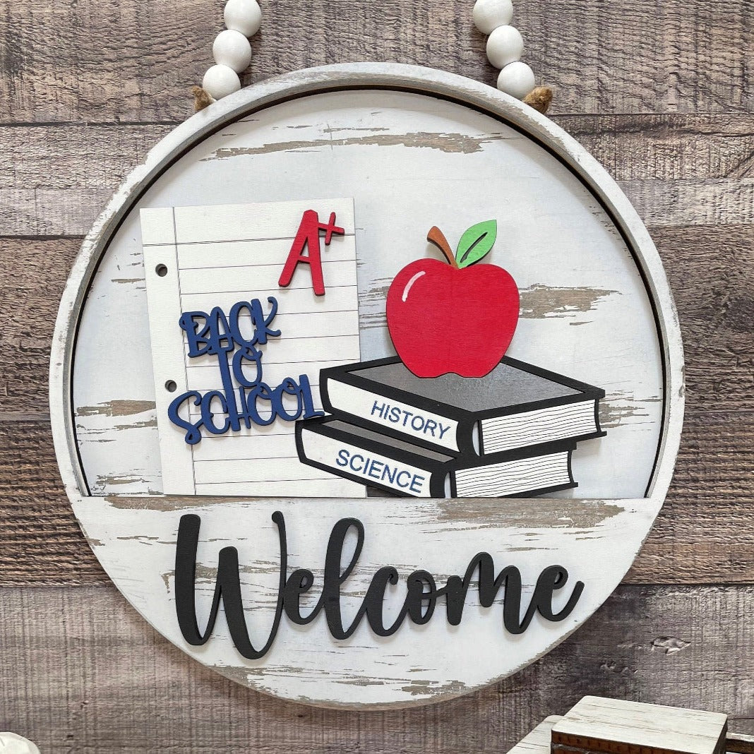 Back to school Welcome Sign Slotted Theme