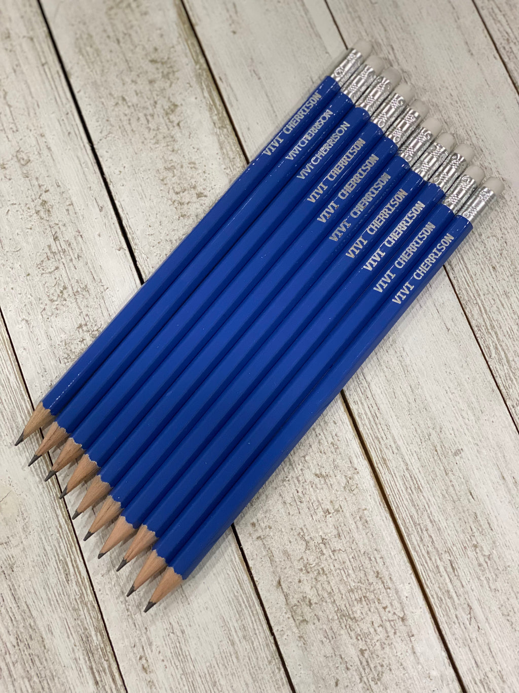 10 Personalized Wood Pencils