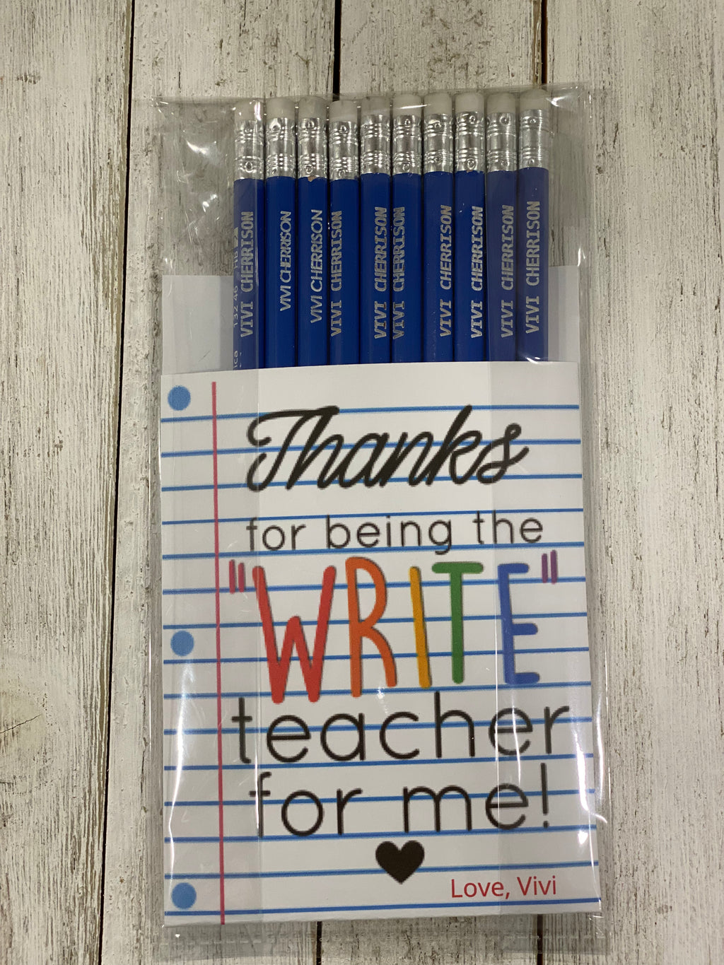 10 Personalized Wood Pencils