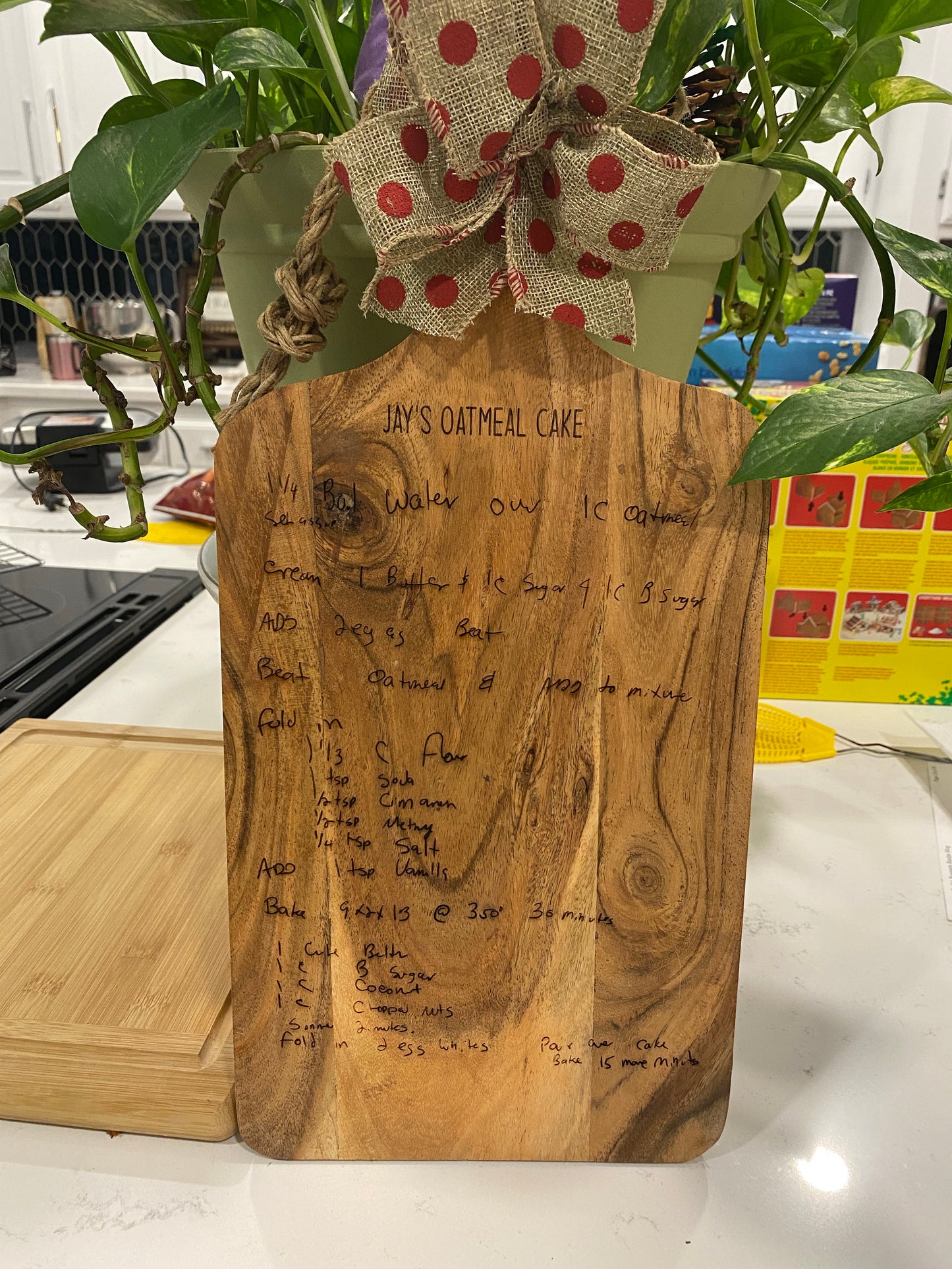 Engraved Family Recipe Cutting boards.