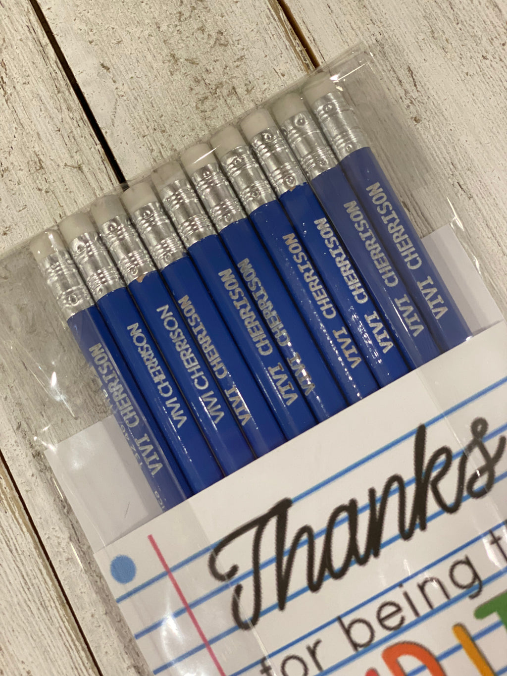 10 Personalized Wood Pencils