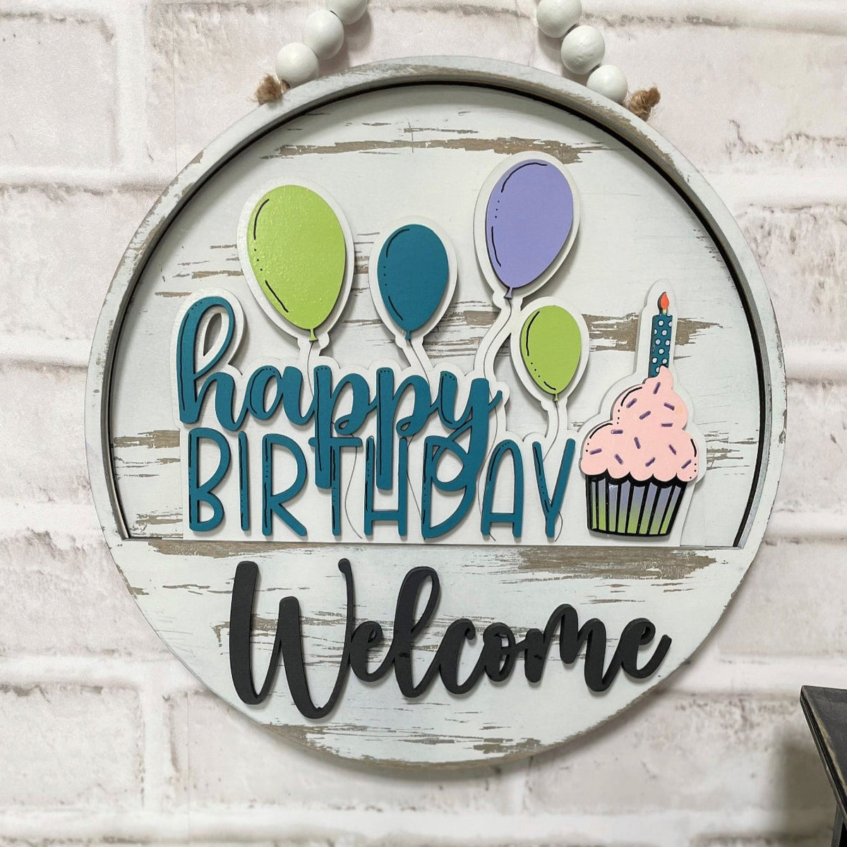 Happy Birthday Welcome Sign Slotted Theme – The Craft Room Store