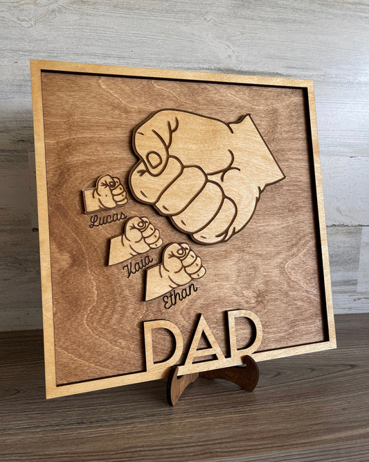 Fist Bump Fathers Day sign