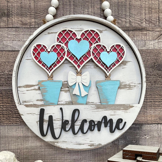 Valentines Welcome Sign Slotted Theme