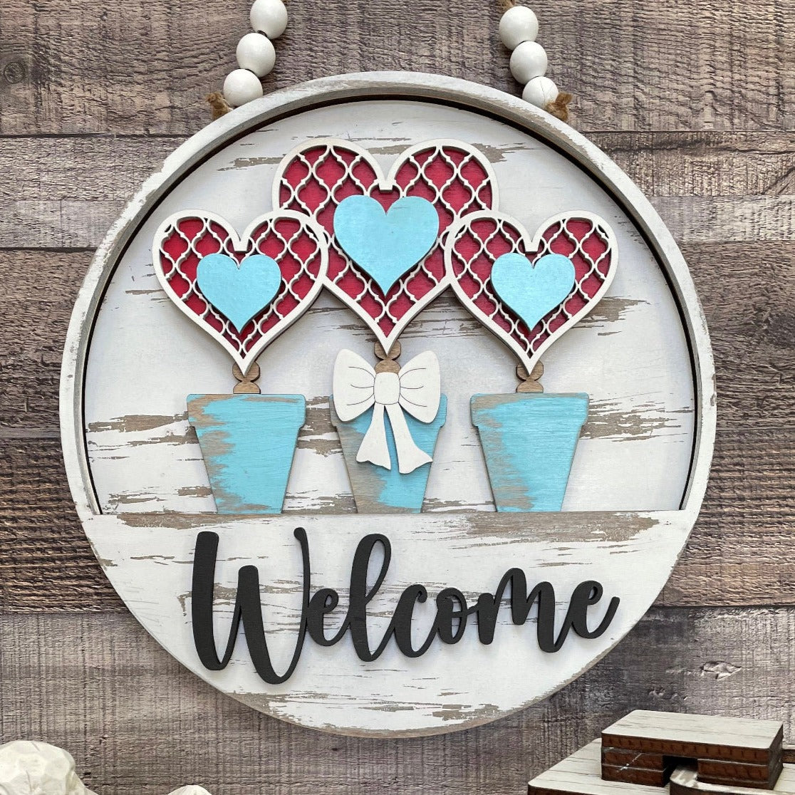 Valentines Welcome Sign Slotted Theme