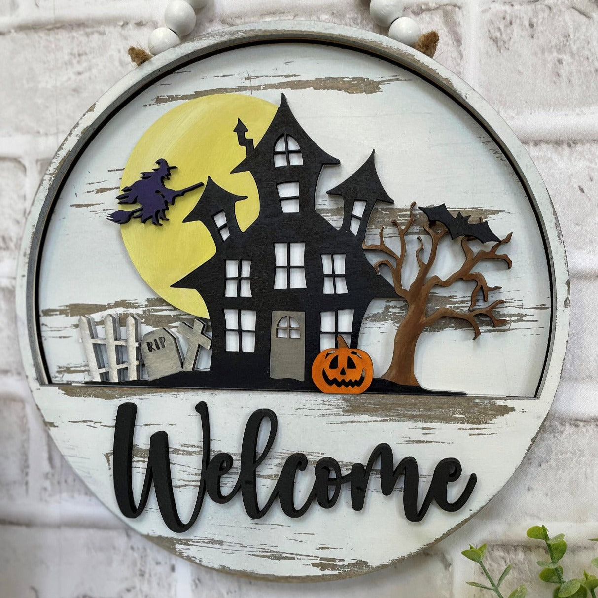 Halloween Welcome Sign Slotted Theme