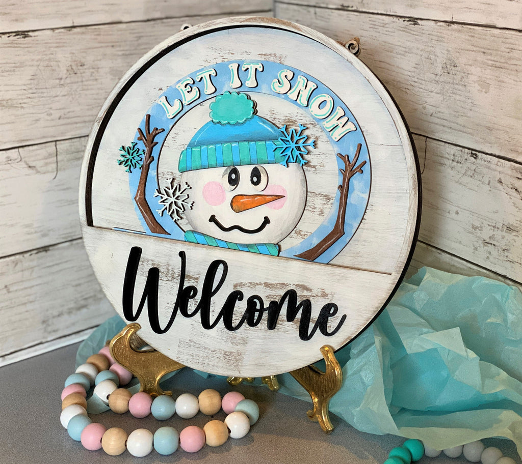 Let it Snow Welcome Sign Slotted Theme