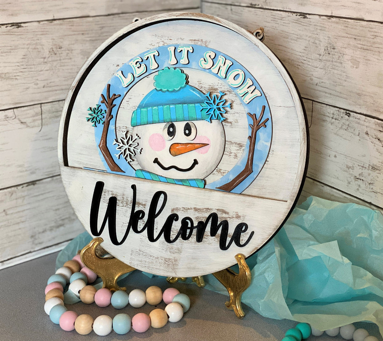 Let it Snow Welcome Sign Slotted Theme