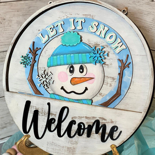 Let it Snow Welcome Sign Slotted Theme