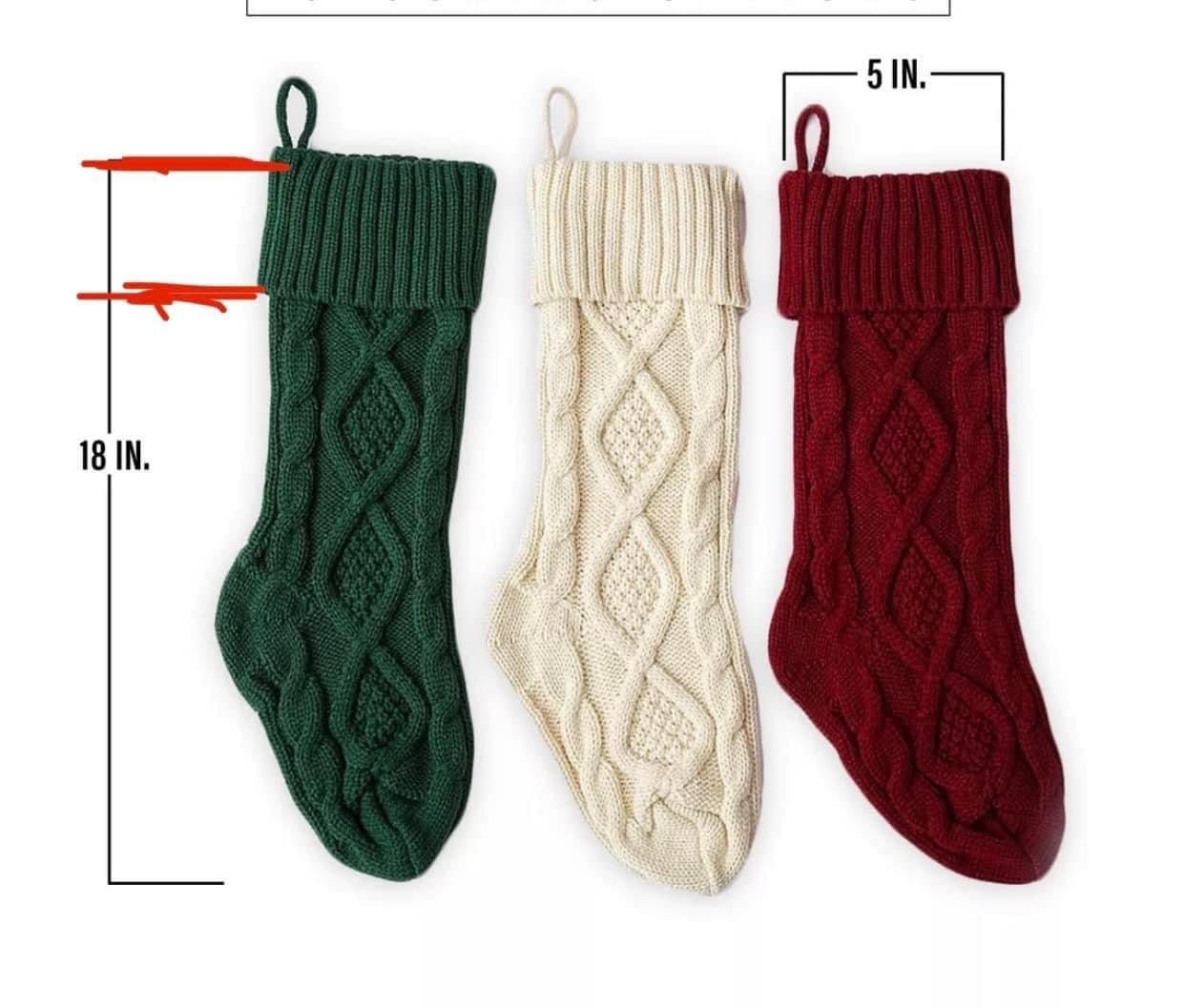 Personalized Knit Christmas Stocking
