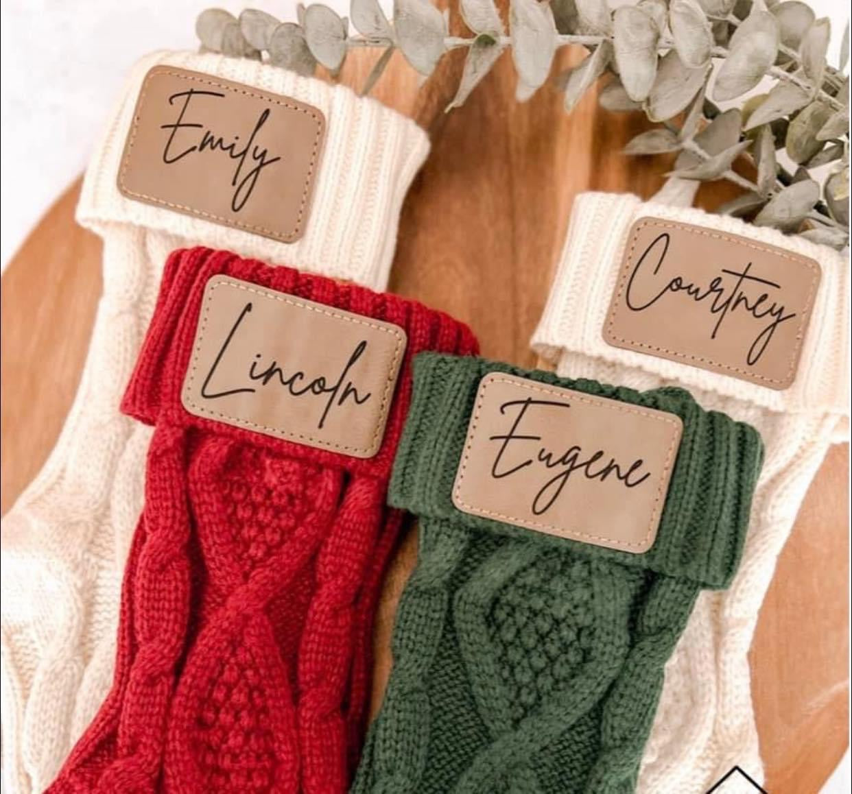 Personalized Knit Christmas Stocking