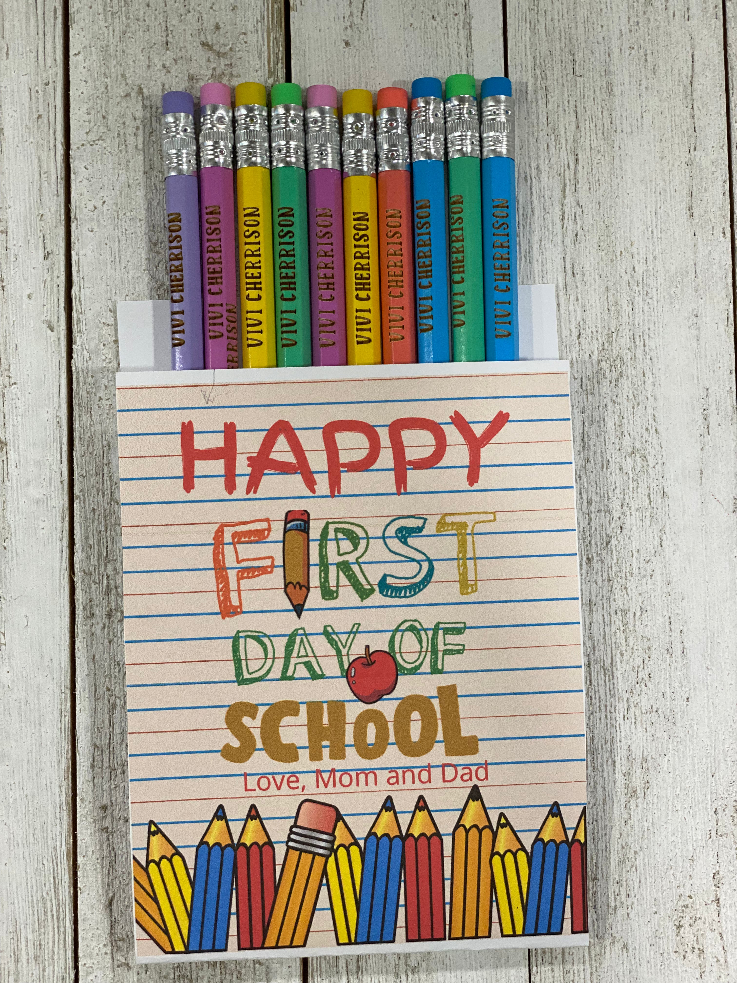 10 Personalized Wood Pencils