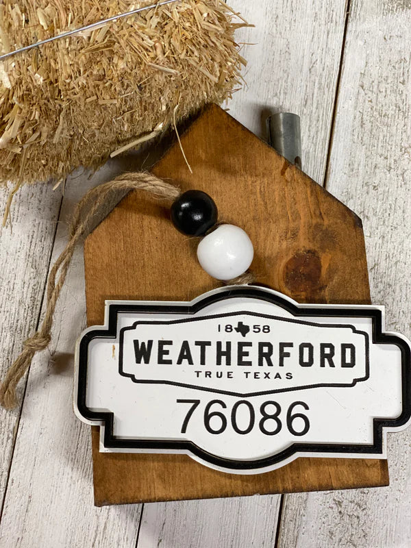 Weatherford Texas ZipCode Ornament Charm