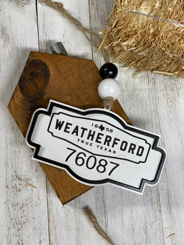 Weatherford Texas ZipCode Ornament Charm