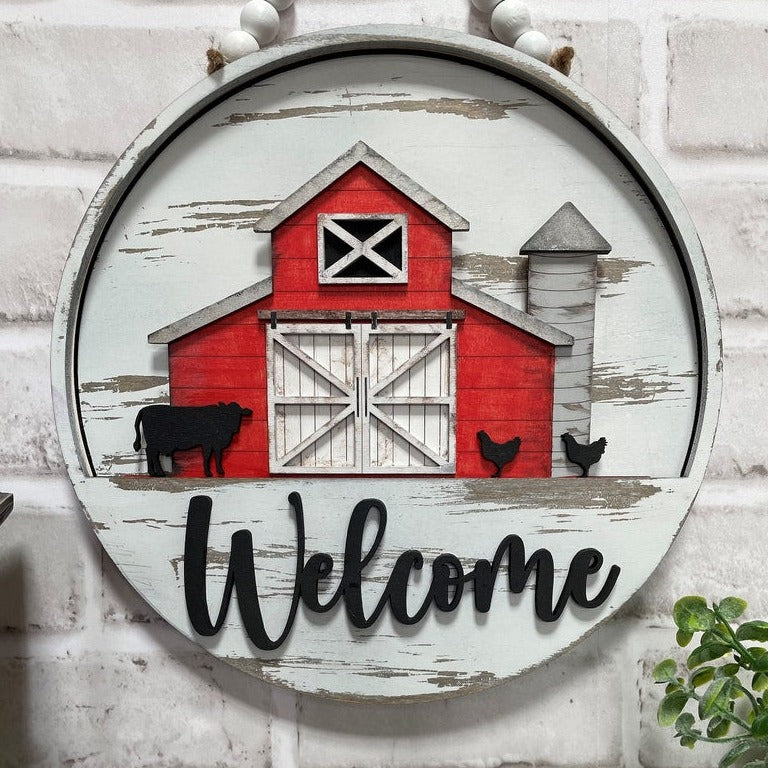 Barn Welcome Sign Slotted Theme